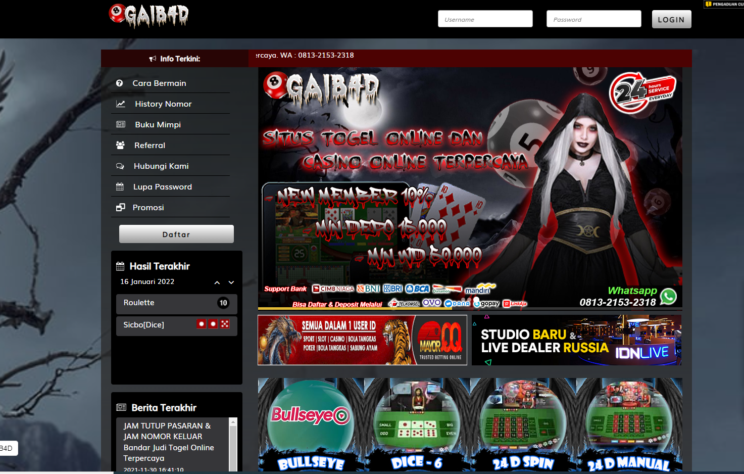 Bandar Judi Menang Togel Online GAIB4D