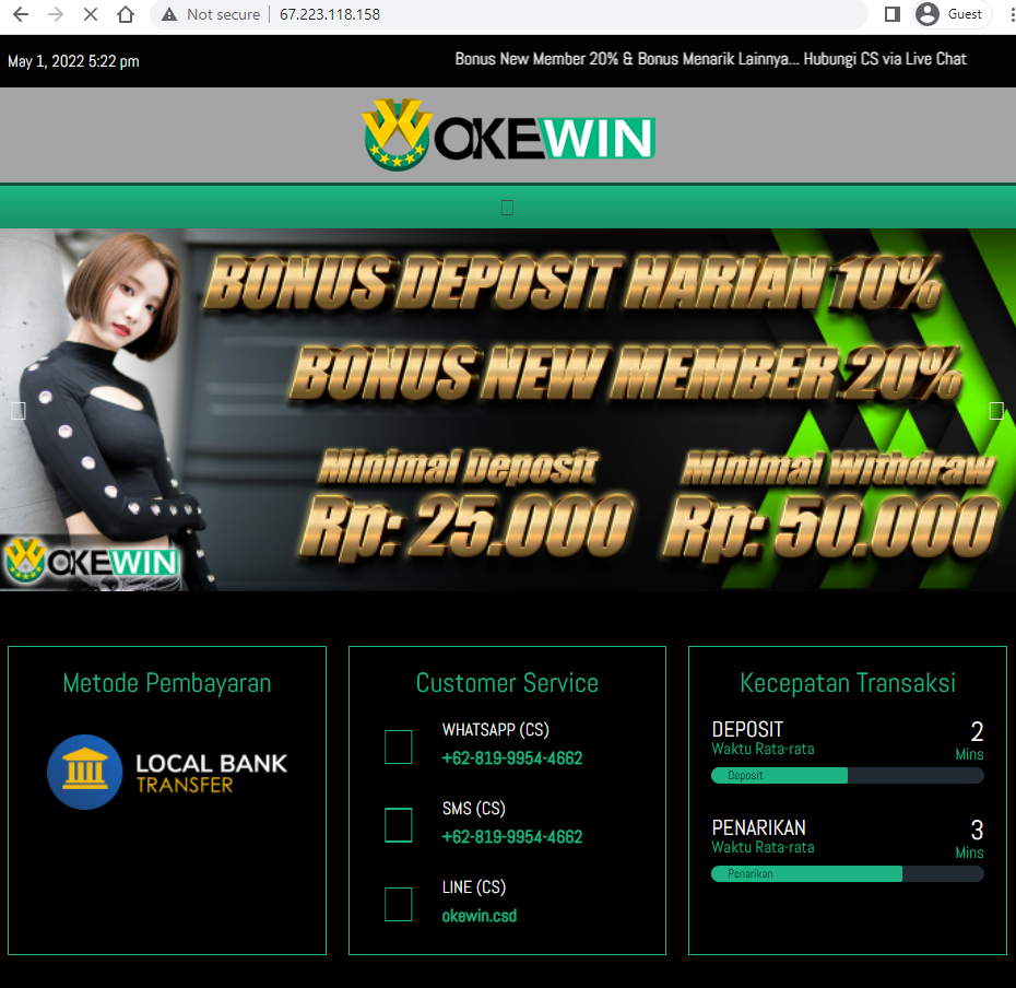 Situs Bandar Casino Game Online Tergacor Indonesia Okewin