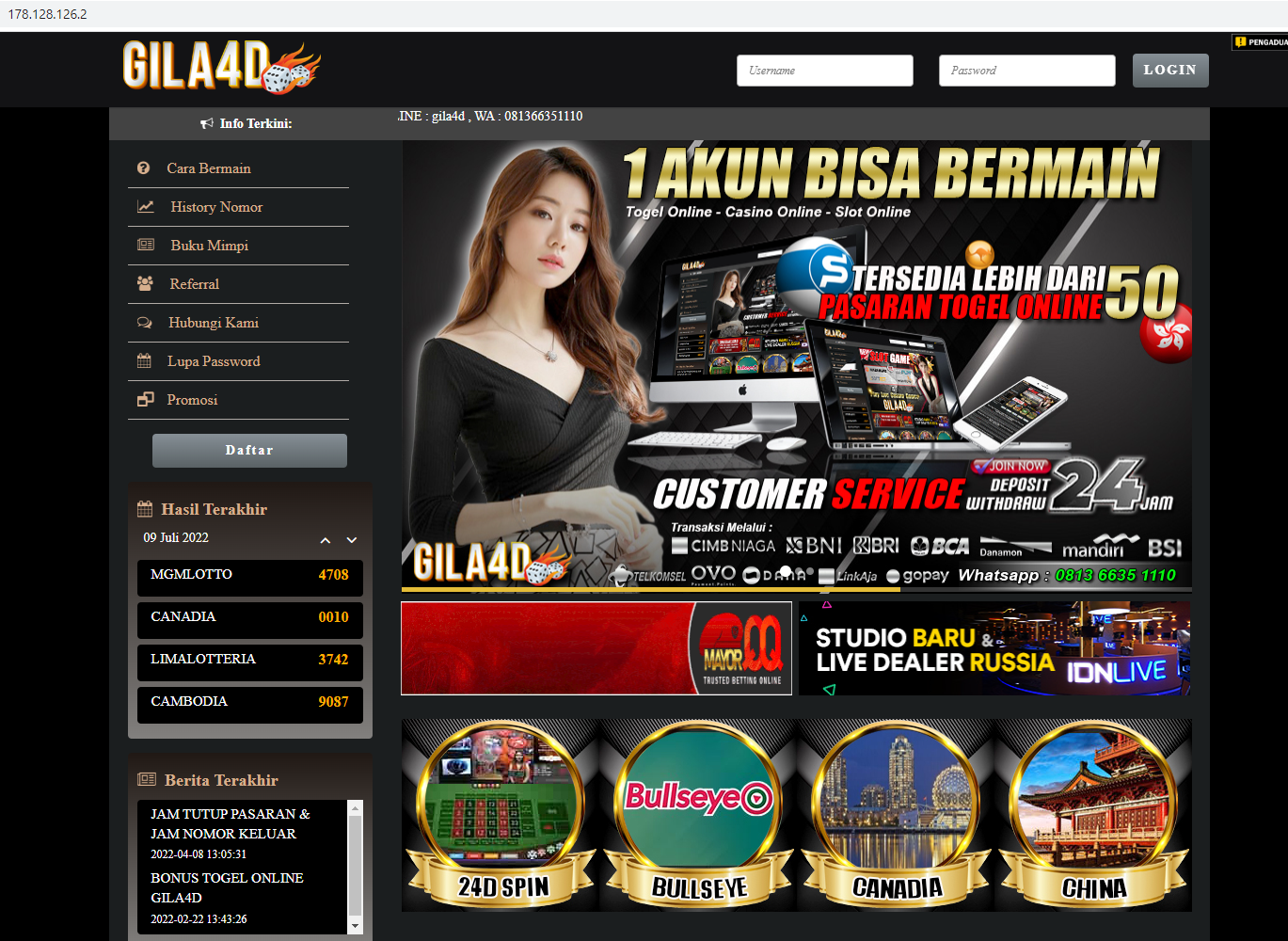 agen judi togel online